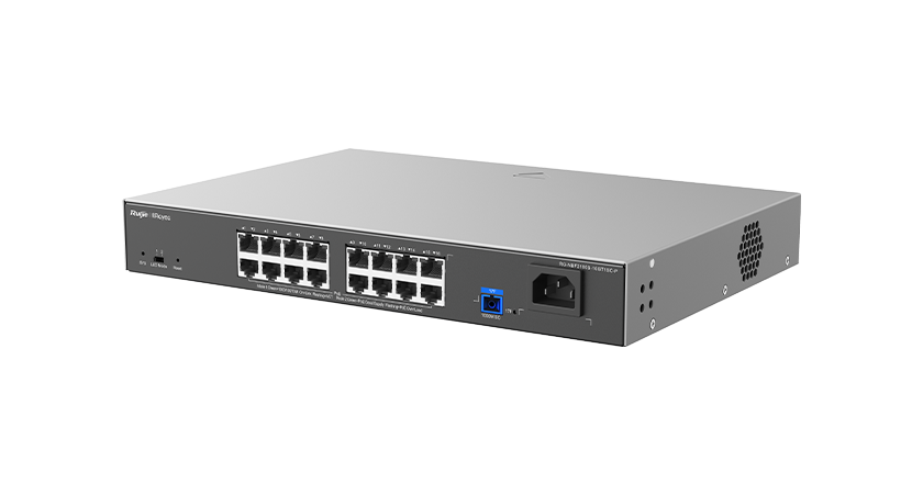 RG-NBF2100S-16GT1SC-P  16个10/100/1000M电口（PoE/PoE+）1个SC上联1000M光口