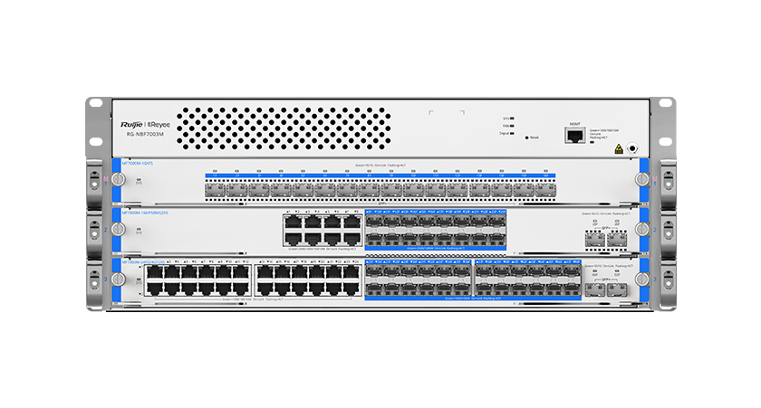 RG-NBF7003M  万兆SFP+光上联机框式三层网管光网融合交换机（OLT）